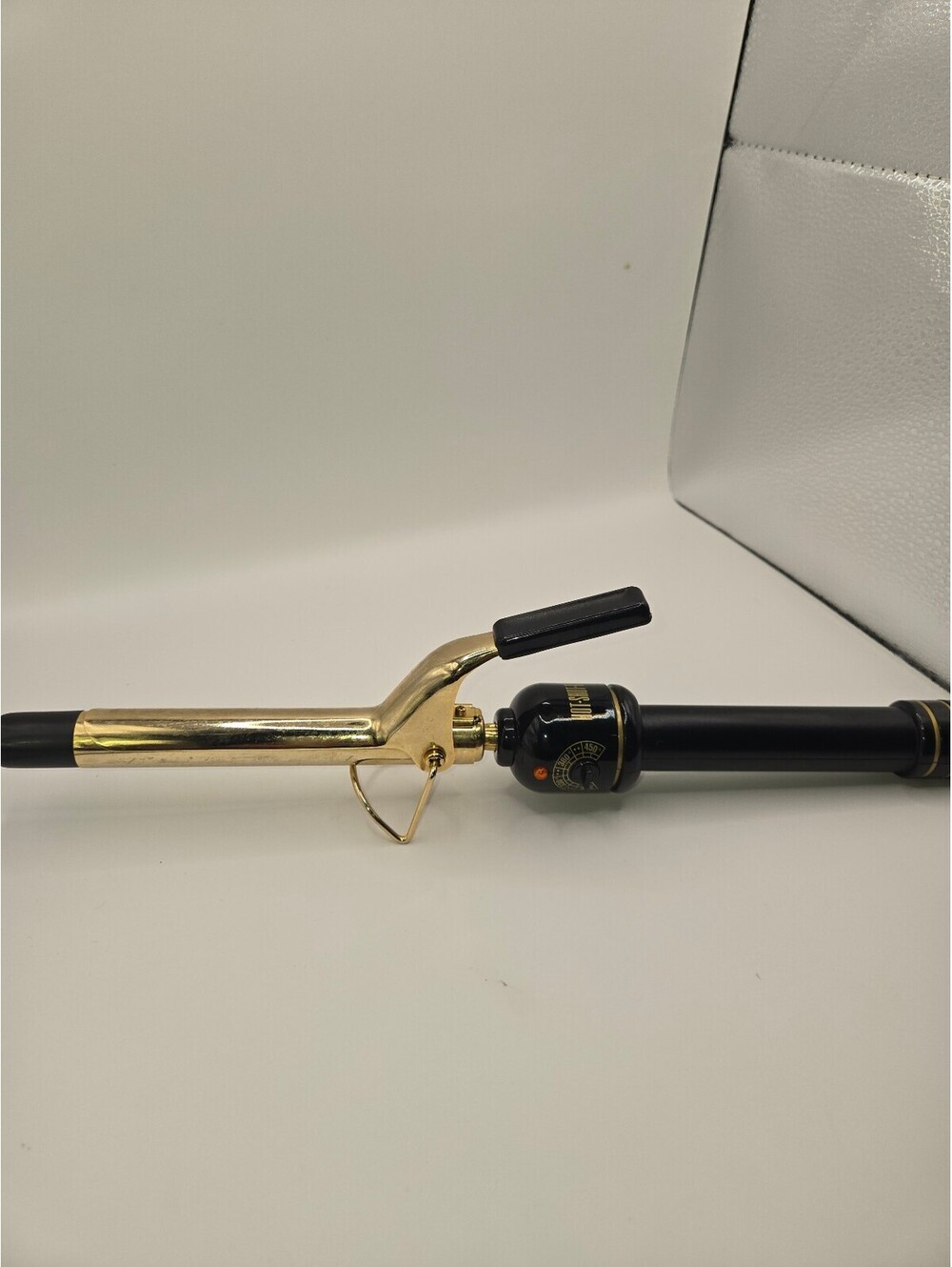 Vintage Hot Tools Gold Tone Curling Iron with Adjustable Temperature Dial